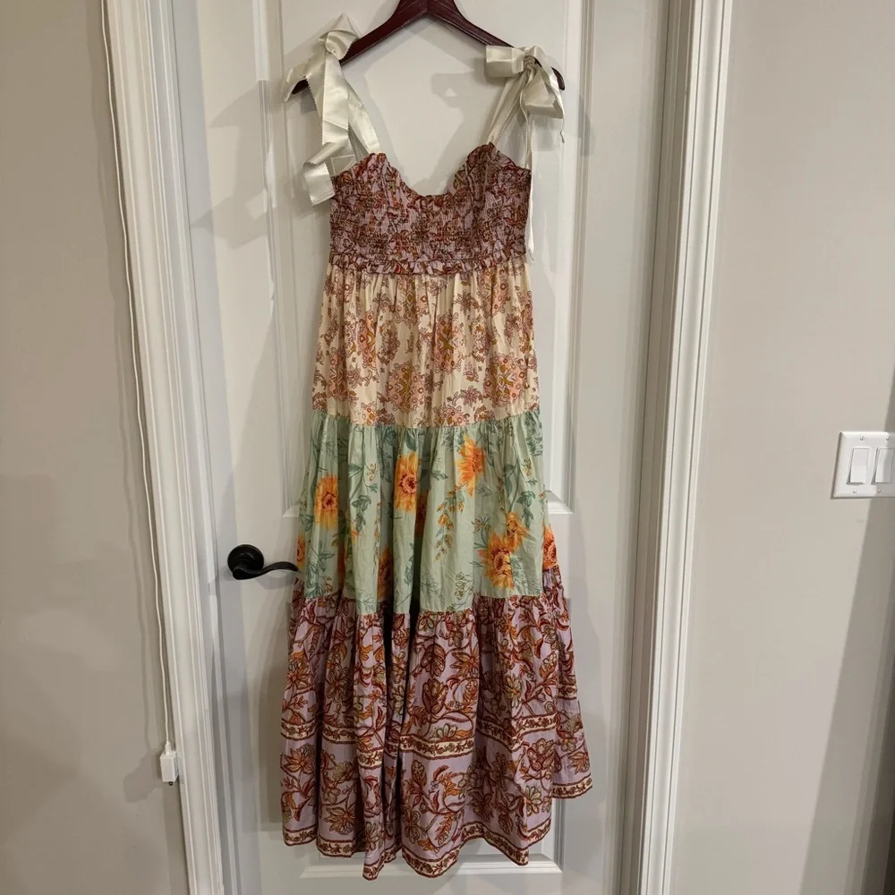 Free People Bluebell Maxi In Lilac Combo Tiered Dress